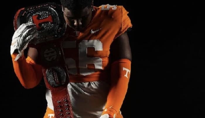 2025 4-star OL Peyton Joseph during an unofficial visit to Tennessee. (Photo courtesy of Peyton Joseph)